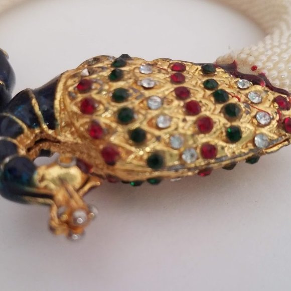 Pair of Beaded Bracelets with Peacocks - Picture 8 of 8